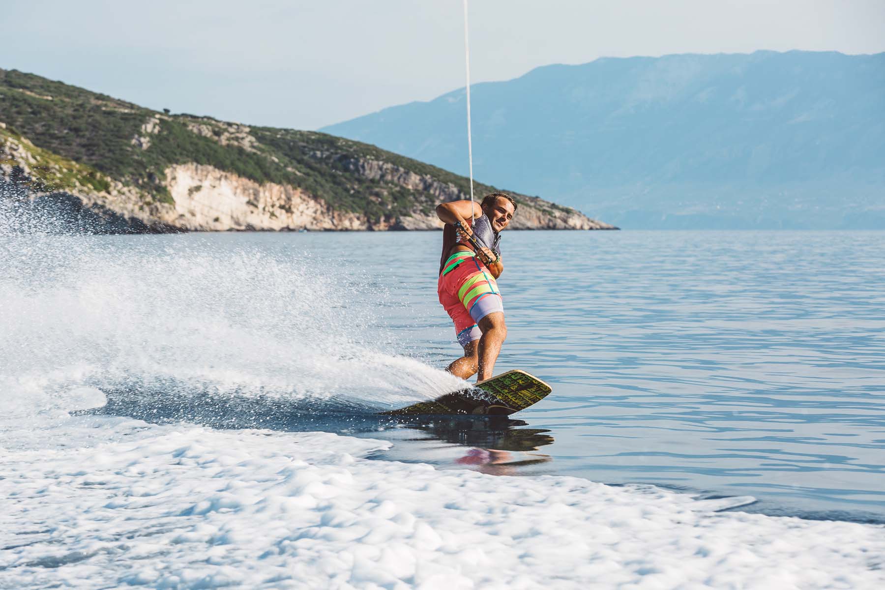 Wakeboarding in the Greek islands