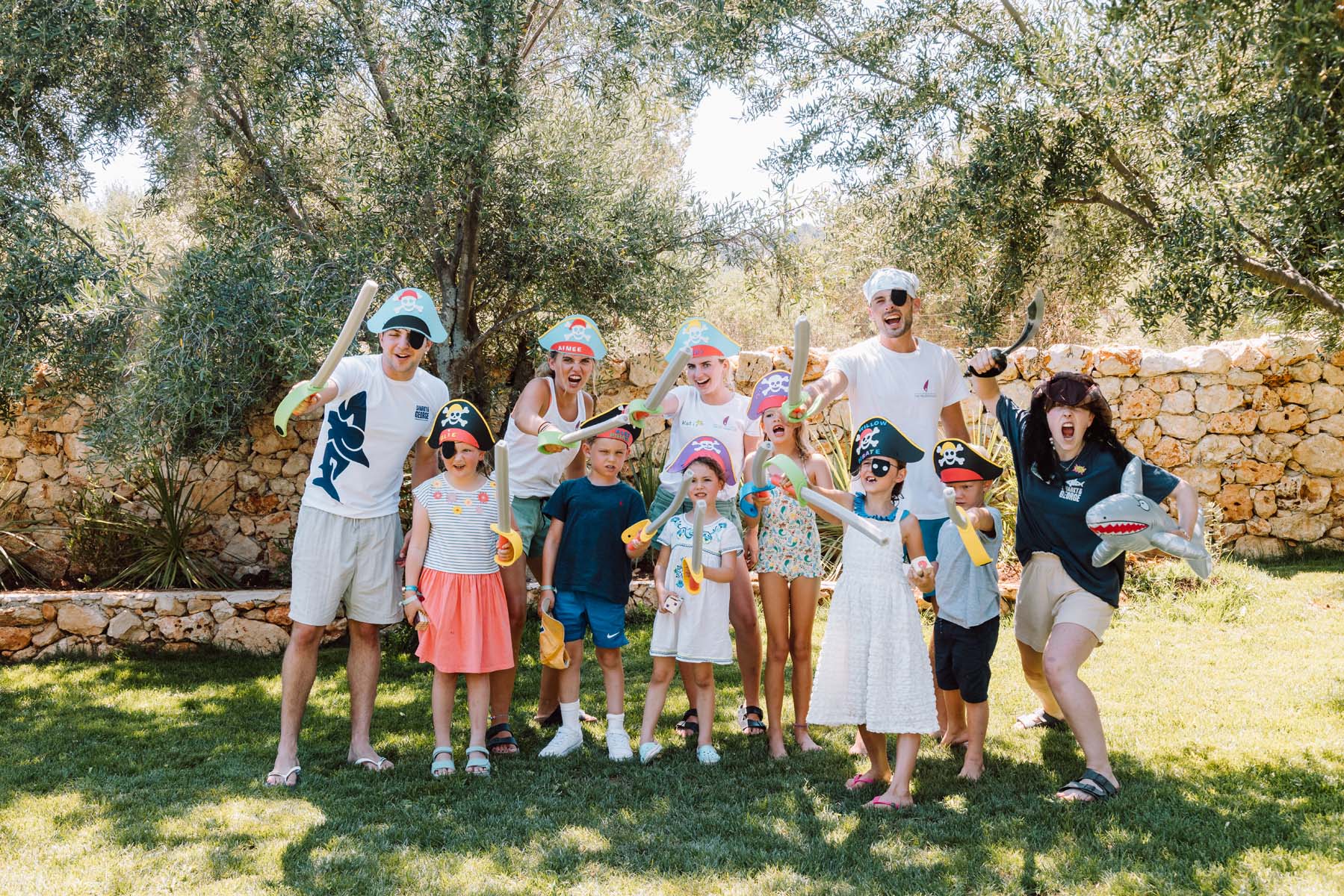 A group of children dressed up as pirates